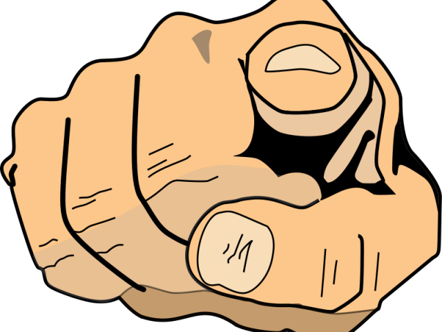 Fingers Clipart Bird - Finger Pointing (640x480)