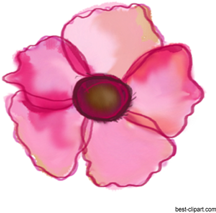 Bright Pink Png Flower Clip Art - Artificial Flower (420x416)