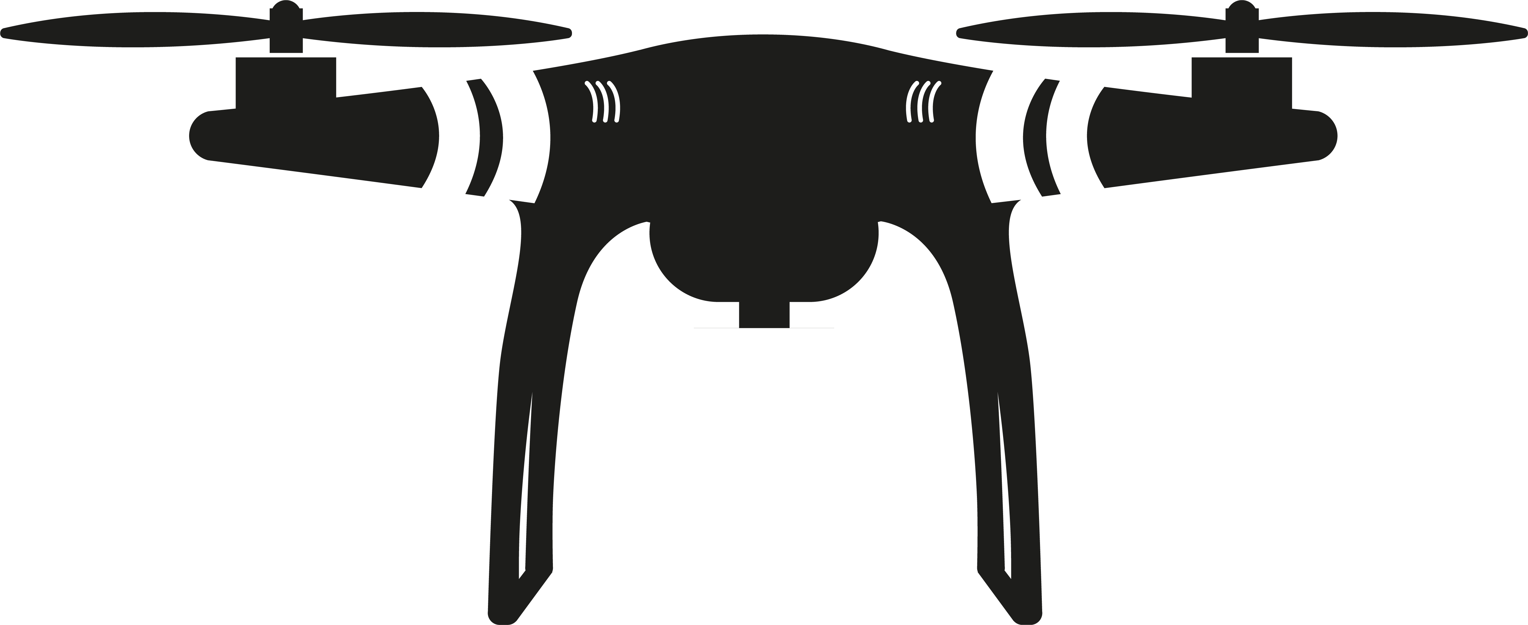 19 Drone Clip Art Black And White Library Free Huge - Clip Art Drone Png (4969x2034)