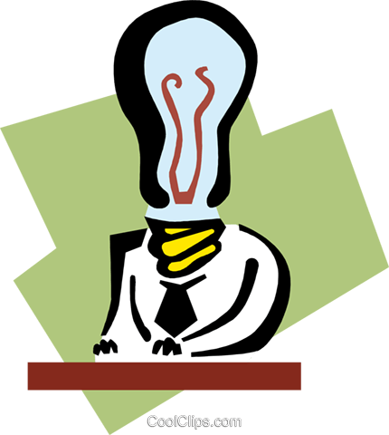 Business / Bright Ideas Royalty Free Vector Clip Art - Illustration (430x480)