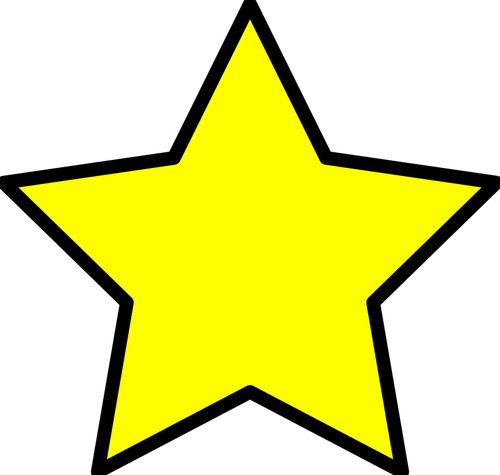 Image De L U00e9toile Jaune Vecteurs Publiques Free - Yellow Star Clipart (500x475)