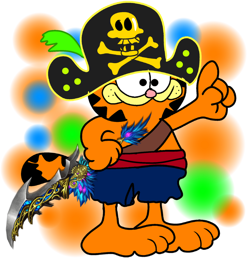 Garfield Epic Elite Pirate By Fanvideogames - Garfield Epic Elite Pirate By Fanvideogames (894x894)