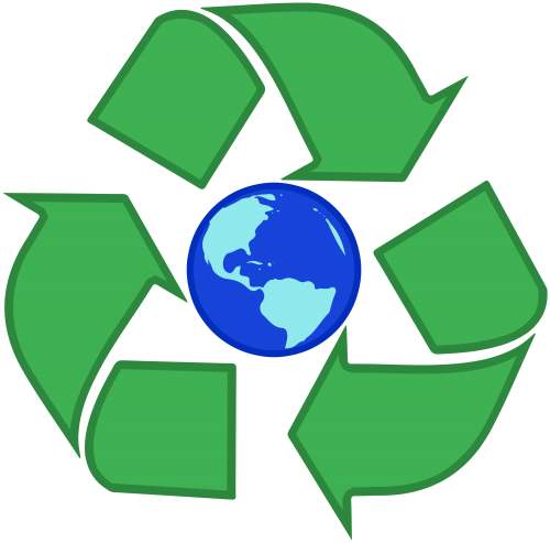 Recycle Earth Png Clipart - Transparent Recycling Symbol (500x493)