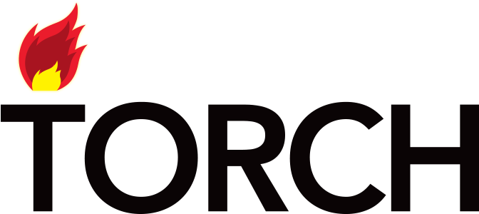 Torch Logo Black - Torch Logo Black (671x314)