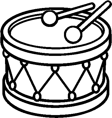 Saxophone Free Colouring Pages - Dibujo De Tambor (600x470)