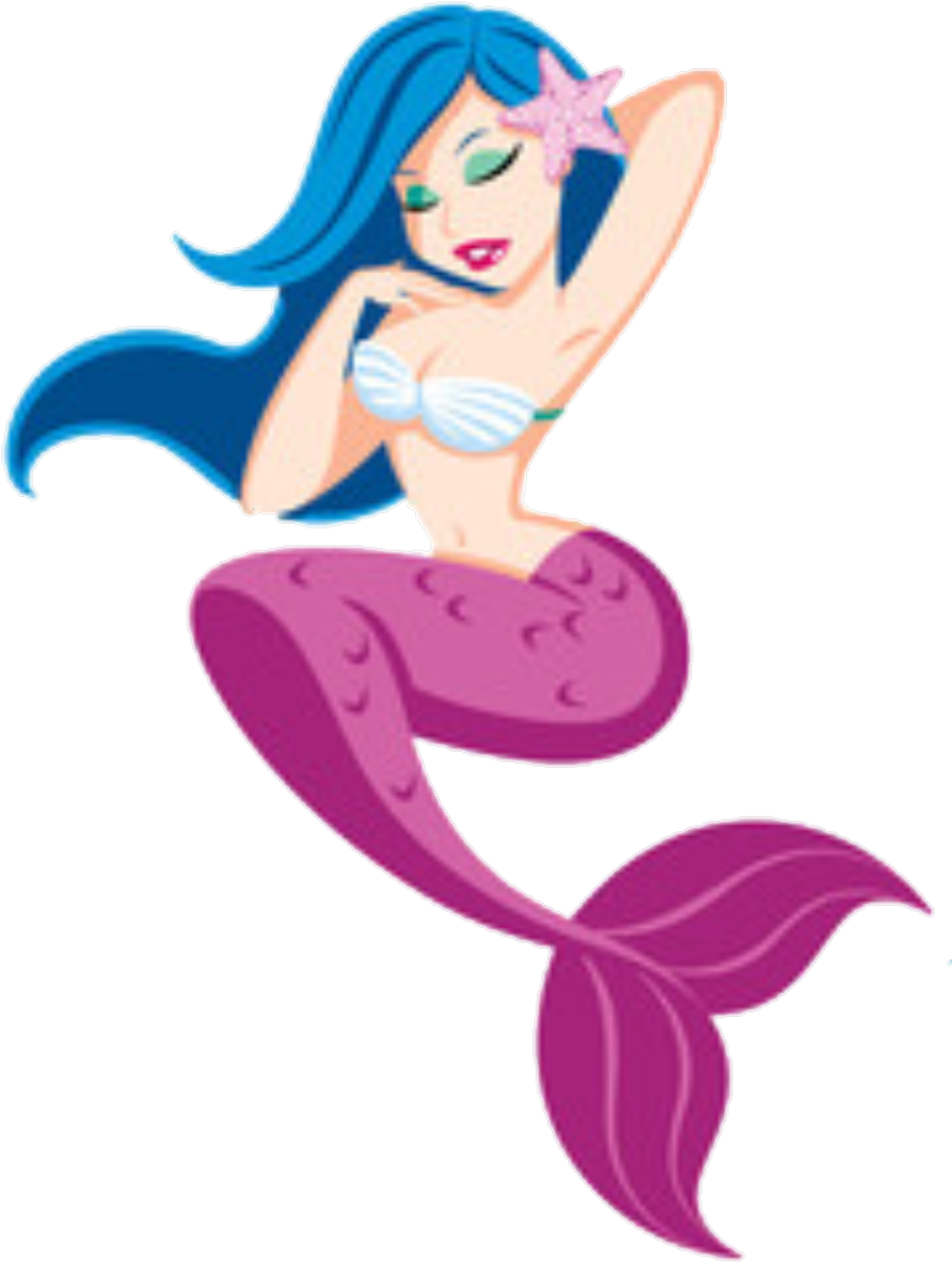 Sexy Sticker - Mermaid Vector (1024x1346)