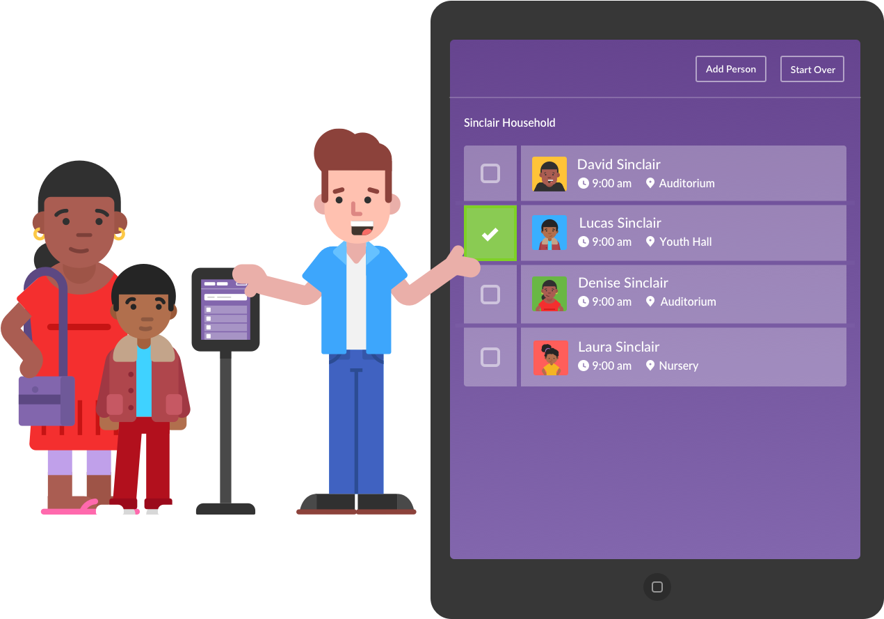 Make It Easy For Families To Quickly Check In Using - Check (1400x1100)