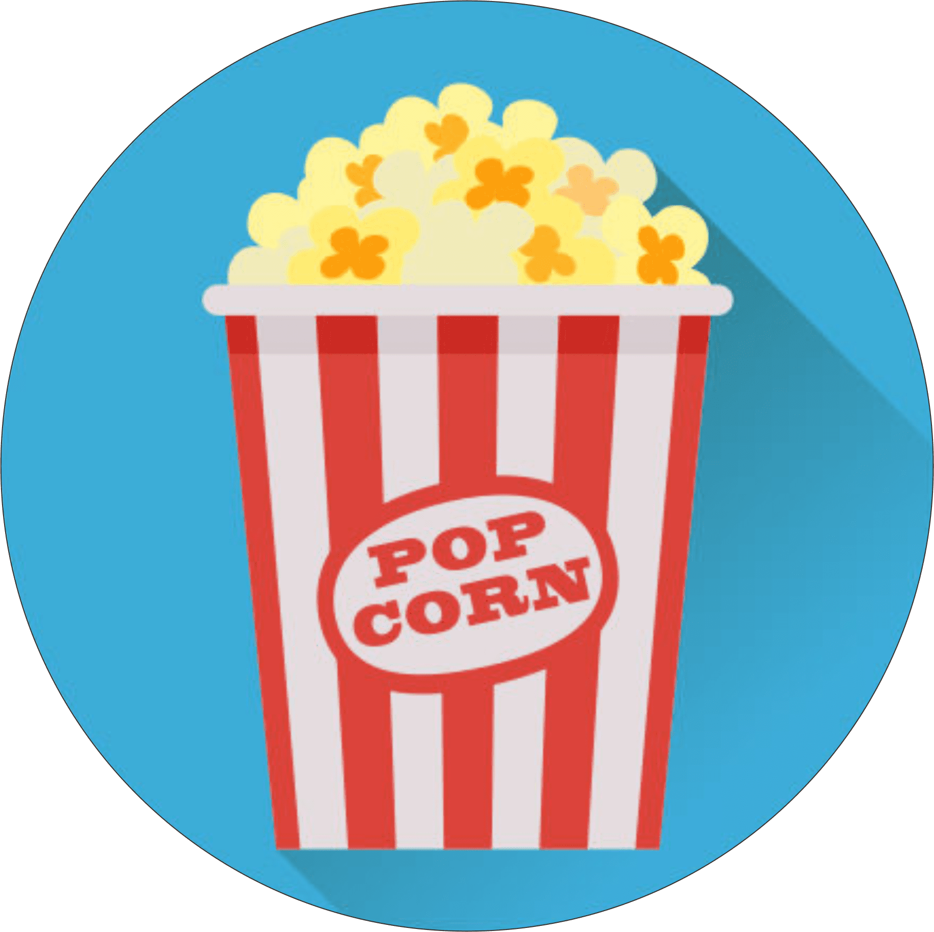 Popcorn Icon - Popcorn Flat Vector Png (1836x1831)