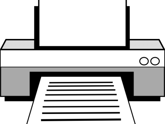 Printer Clipart Outline - Printer Clipart Png (640x480)