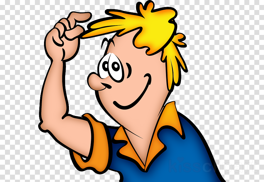 Boy Thinking Cartoon Png Clipart Clip Art - Put On A Hat (900x620)