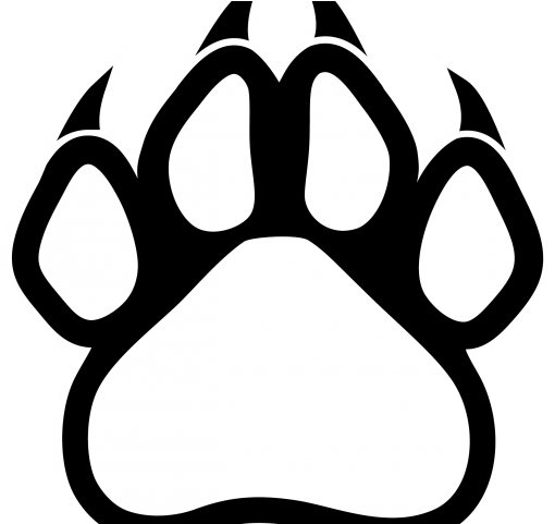 Wolf Paw Print Transparent - Transparent Panther Paw Png (510x481)
