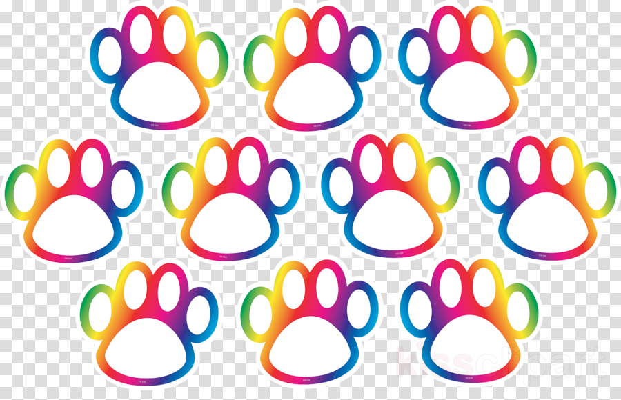Teacher Created Resources Rainbow Paw Prints Mini Accents - Teacher Created Resources Accents (900x580)