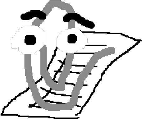 Microsoft Windows Clipart Paperclip Man - Illustration (640x480)