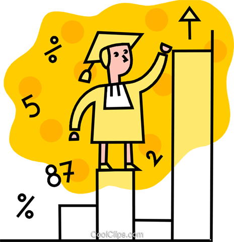 Male Graduate Climbing Graph Royalty Free Vector Clip - Male Graduate Climbing Graph Royalty Free Vector Clip (465x480)