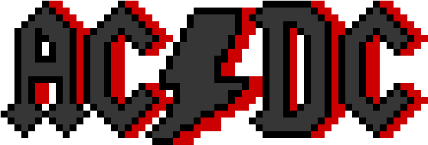 Ac/dc - Acdc Pixel Art (690x210)