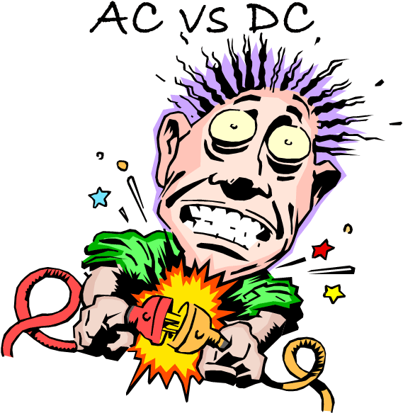 Ac Vs Dc Which Dangerous To Humans - Electric Shock Clipart (593x618)