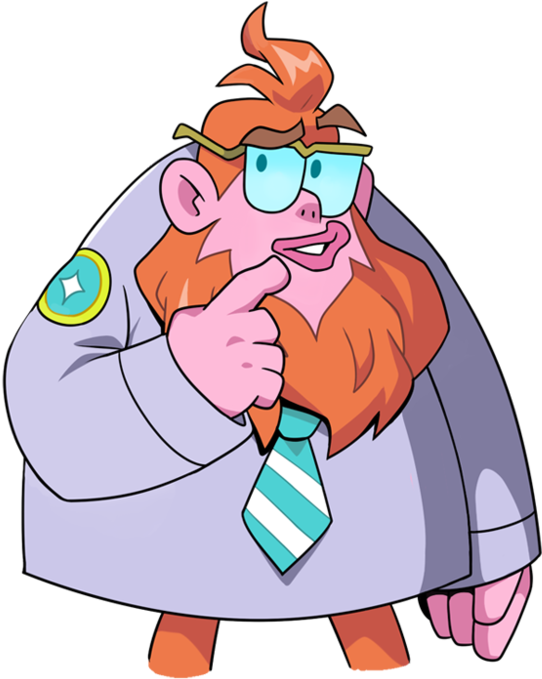 Sam Squatch Thoughtful - Cartoon (1000x1000)