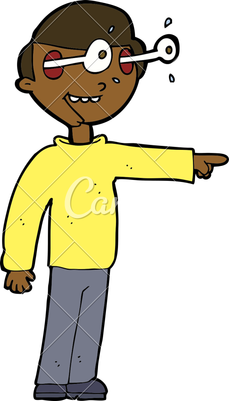 Cartoon Excited Man - Cartoon Character With Eyes Popping Out (458x800)