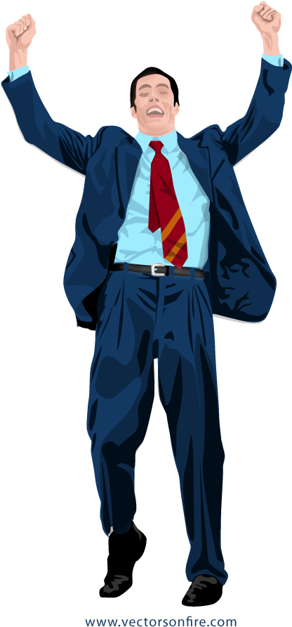415 X 900 6 - Happy Businessman Clipart (415x900)