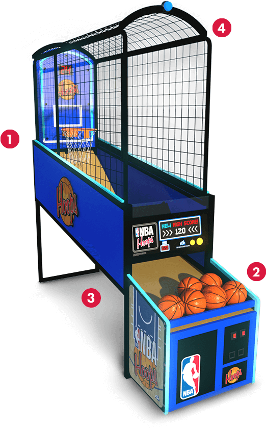 Nba Hoops Basketball Arcade Game Oem Parts, Service - Bayt Nba Hoops Ice (900x900)