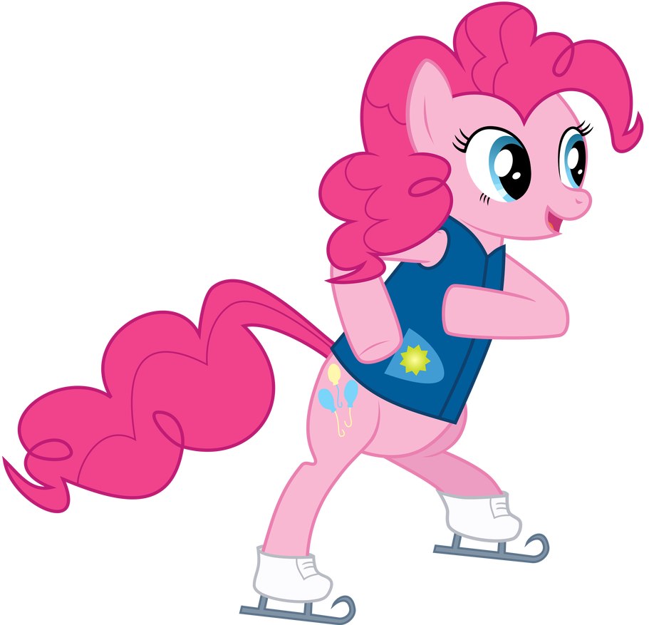 Pinkie Ice Skating By Sakatagintoki117 - Cartoon Hockey Skates Transparent (911x877)