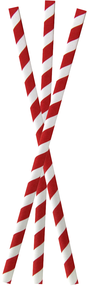 Red Striped Giant Smoothie Paper Straws Coated With - Flag (433x1276)