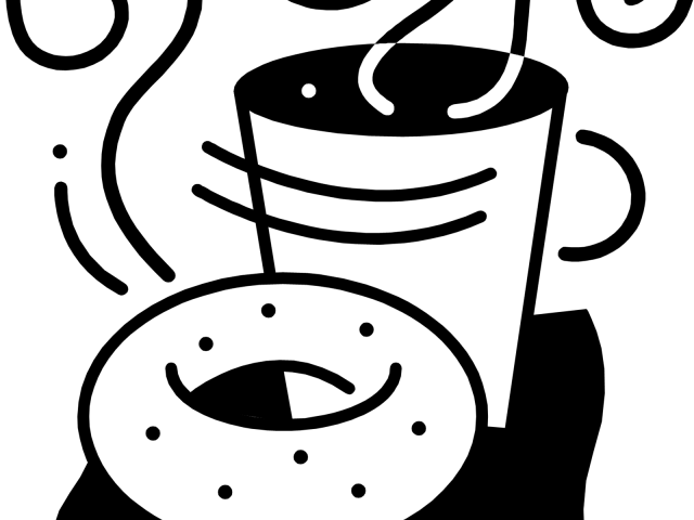 Coffee Clipart Bakery - Bagels And Coffee Clipart (640x480)