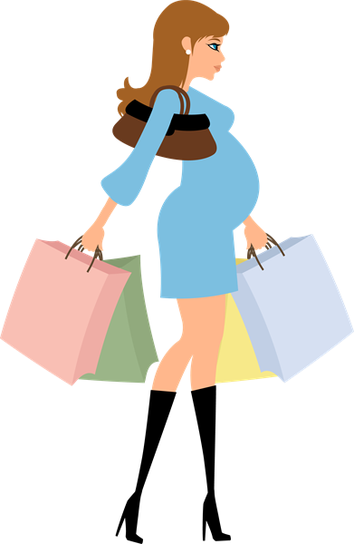 Cupcake - Embarazada Fashion Dibujo Png (391x600)