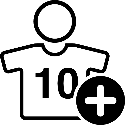 Football Player Wearing Jersey Number 10 With Plus - 10 Plus Sign (512x512)