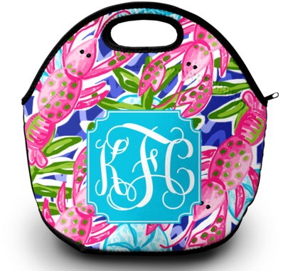 Monogrammed Lilly Pulitzer Inspired Lunch Tote - Bag (483x386)