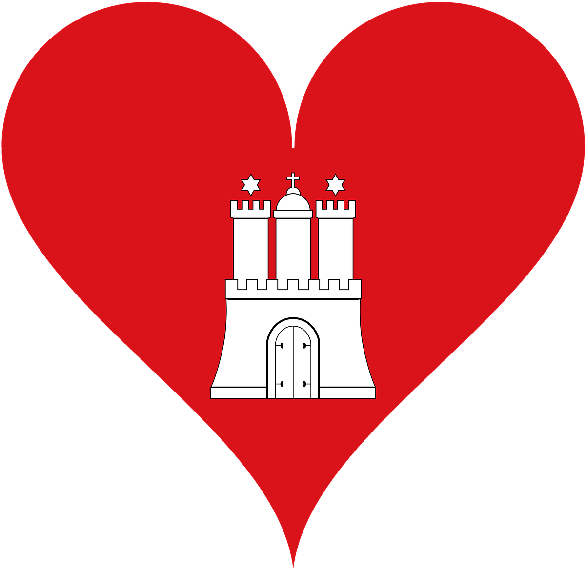 Heart Love Castle - Hospital Heart Logo Png (1280x1243)