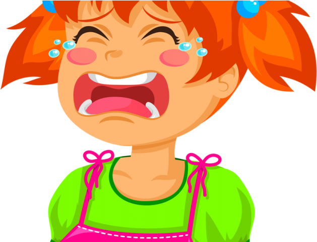 Tears Clipart Screaming - Crying Girl Clip Art (640x480)