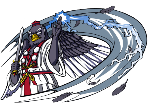 “morneyo Tengu Air Mage”, By Jonecrown - Dungeon Crawl Stone Soup Fanart (512x512)