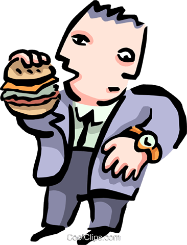 Business Lunch Royalty Free Vector Clip Art Illustration - Business Lunch Royalty Free Vector Clip Art Illustration (366x480)