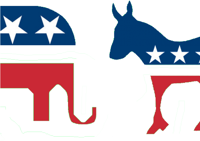 Political Clipart Political Party - Democratic And Republican Png (640x480)