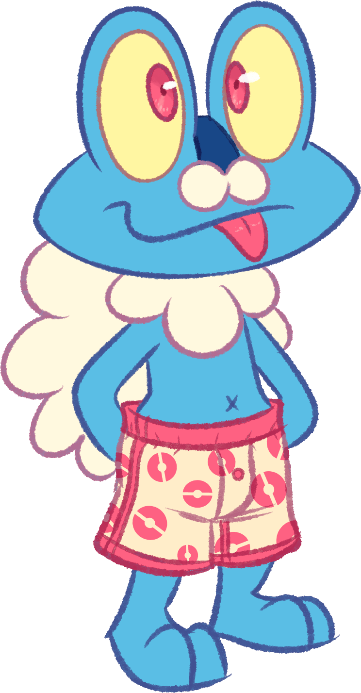 Froakie In Boxers - Cartoon (744x1428)