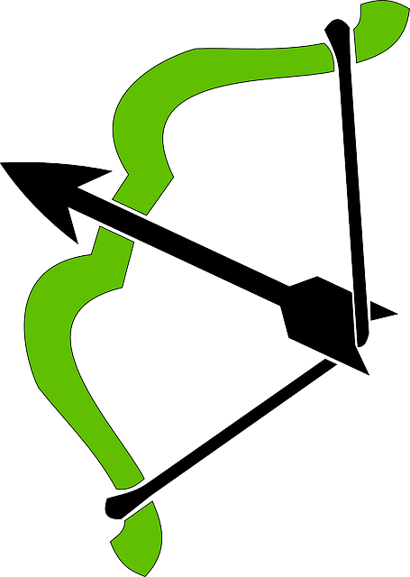 Bow Arrow Shaft Bolt Weapon Sport Indian Viking - Bow And Arrow Clip Art (455x640)