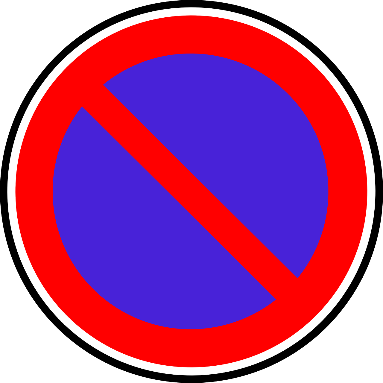 Sign Traffic No Parking - Pictogramme Lunettes (1280x1280)
