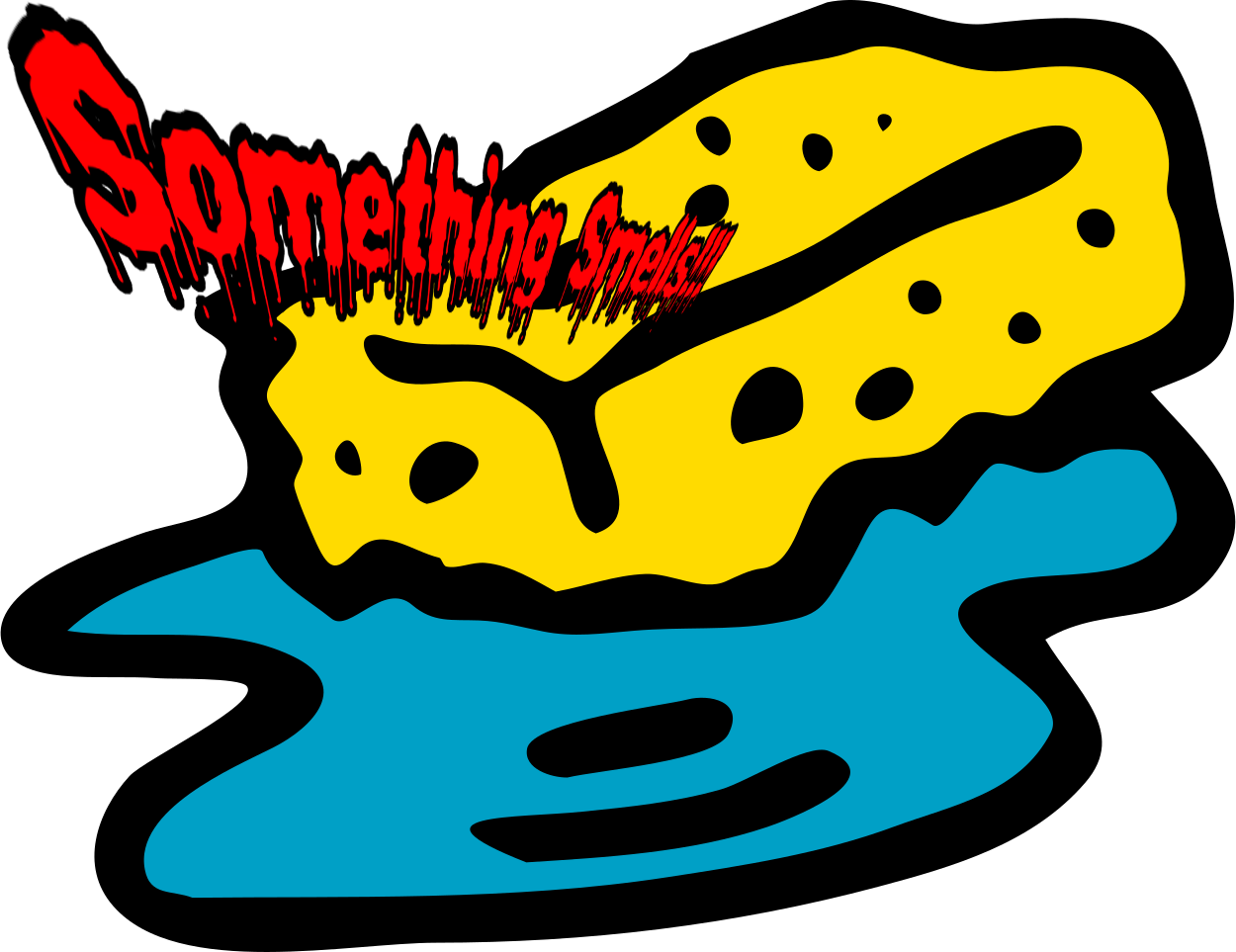 Something Smells - Sponge Clipart Png (1250x963)