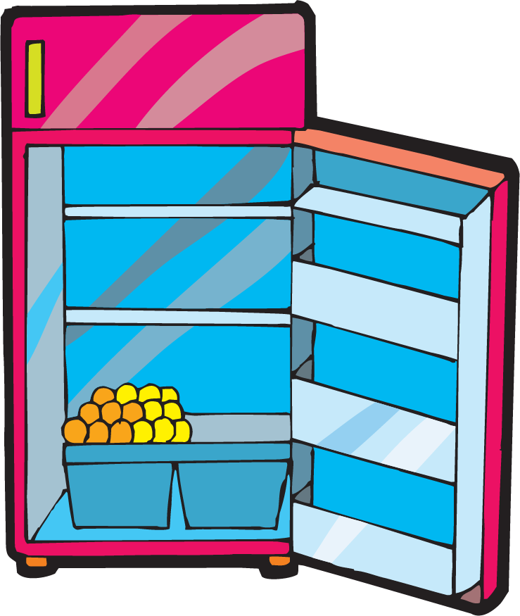 Fridge Clipart Fridge Door 15 Clip Arts For Free Download - Refrigerator Door Cartoon (739x875)