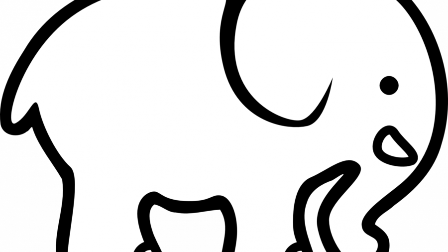 Elephant Clip Art Clipart Elephants Clip Art - Ivory Ella Coloring Sheets (900x506)