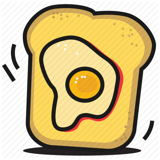 Fast Food Icons Set By Nastia Malyushevska - Egg Sandwich Png Cartoon (512x512)