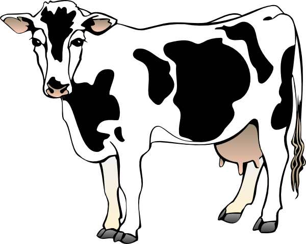 Flowers - Clipart Of Cow (600x477)