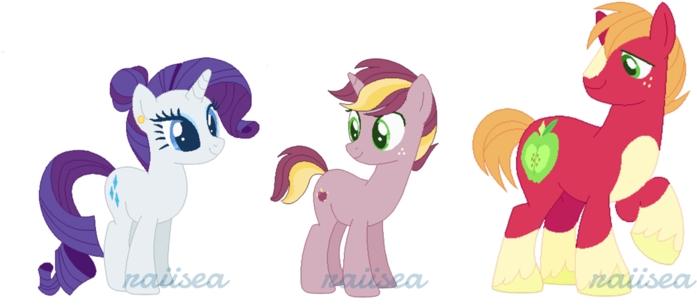 Raiisea, Base Used, Big Macintosh, Blaze , Coat Markings, - Cartoon (1024x452)