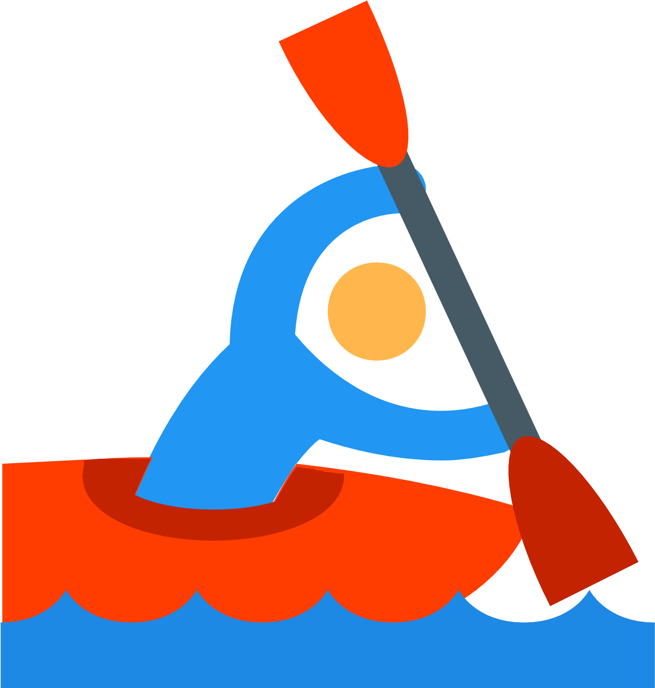 Canoe Slalom Canoeing And Kayaking Clip Art - Canoe Slalom Canoeing And Kayaking Clip Art (1600x1600)