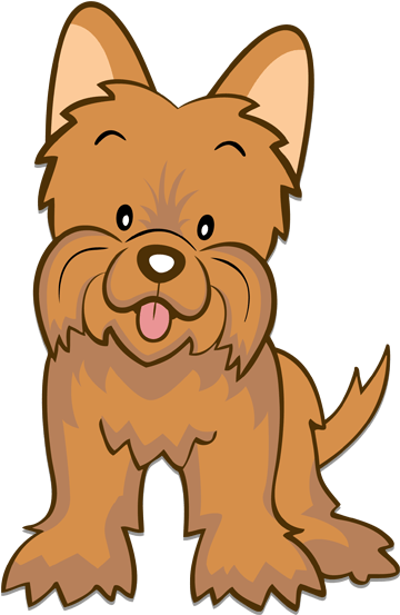 Stickers For Kids - Yorkshire Terrier Cartoon (360x553)