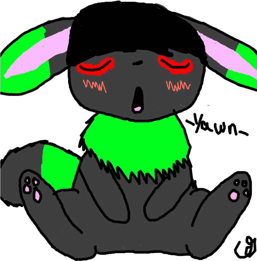 Glowstick Sleepy Computercomedyguy Deviantart - Cartoon (900x990)