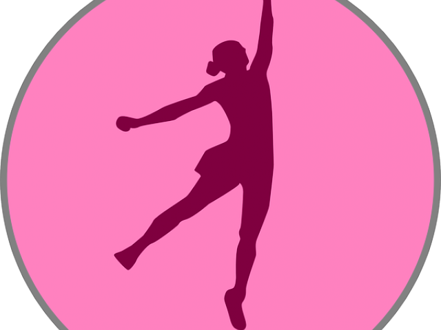 Jump Clipart Pink - Netball Silhouette (640x480)