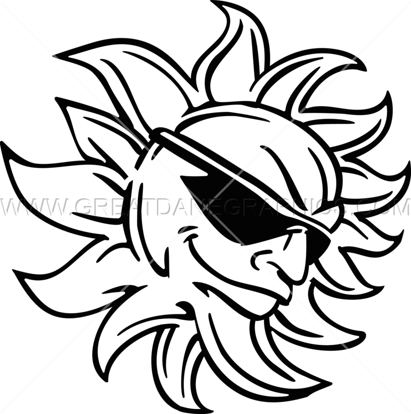 Sun With Shades - Illustration (825x831)