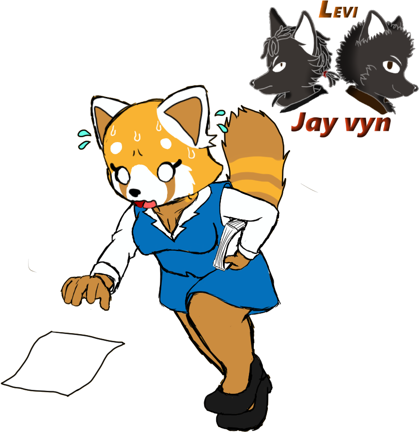 Retsuko's Red Panda Panic - Cartoon (1101x984)